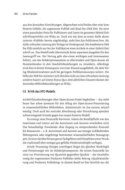 Image of the Page - 190 - in Publikationsberatung an Universitäten - Ein Praxisleitfaden zum Aufbau publikationsunterstützender Services
