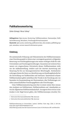 Bild der Seite - 203 - in Publikationsberatung an Universitäten - Ein Praxisleitfaden zum Aufbau publikationsunterstützender Services