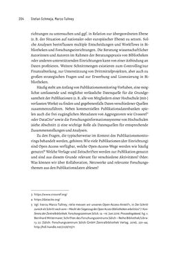 Bild der Seite - 204 - in Publikationsberatung an Universitäten - Ein Praxisleitfaden zum Aufbau publikationsunterstützender Services