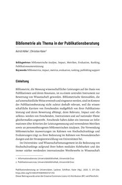 Image of the Page - 217 - in Publikationsberatung an Universitäten - Ein Praxisleitfaden zum Aufbau publikationsunterstützender Services