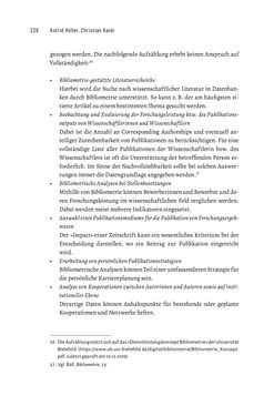 Bild der Seite - 226 - in Publikationsberatung an Universitäten - Ein Praxisleitfaden zum Aufbau publikationsunterstützender Services
