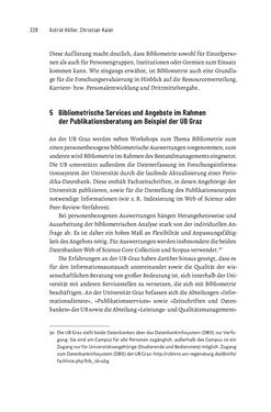 Bild der Seite - 228 - in Publikationsberatung an Universitäten - Ein Praxisleitfaden zum Aufbau publikationsunterstützender Services