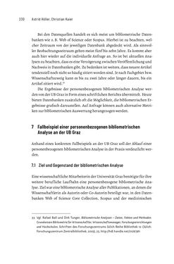 Bild der Seite - 230 - in Publikationsberatung an Universitäten - Ein Praxisleitfaden zum Aufbau publikationsunterstützender Services