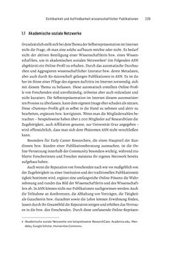 Bild der Seite - 239 - in Publikationsberatung an Universitäten - Ein Praxisleitfaden zum Aufbau publikationsunterstützender Services