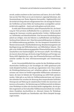 Image of the Page - 251 - in Publikationsberatung an Universitäten - Ein Praxisleitfaden zum Aufbau publikationsunterstützender Services