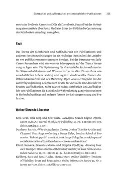 Image of the Page - 255 - in Publikationsberatung an Universitäten - Ein Praxisleitfaden zum Aufbau publikationsunterstützender Services