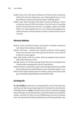 Image of the Page - 256 - in Publikationsberatung an Universitäten - Ein Praxisleitfaden zum Aufbau publikationsunterstützender Services