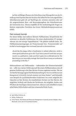 Bild der Seite - 273 - in Publikationsberatung an Universitäten - Ein Praxisleitfaden zum Aufbau publikationsunterstützender Services