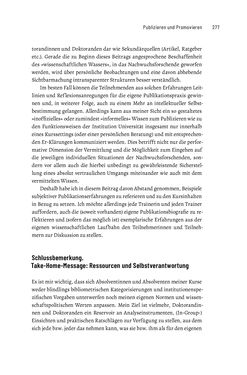 Bild der Seite - 277 - in Publikationsberatung an Universitäten - Ein Praxisleitfaden zum Aufbau publikationsunterstützender Services