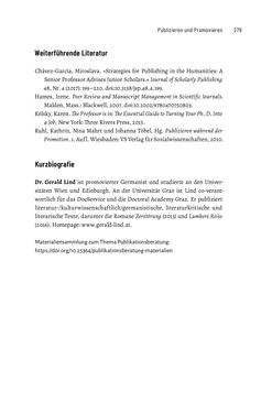Bild der Seite - 279 - in Publikationsberatung an Universitäten - Ein Praxisleitfaden zum Aufbau publikationsunterstützender Services