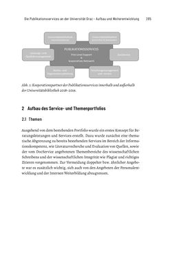 Bild der Seite - 285 - in Publikationsberatung an Universitäten - Ein Praxisleitfaden zum Aufbau publikationsunterstützender Services