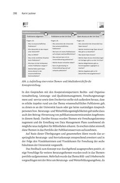 Bild der Seite - 286 - in Publikationsberatung an Universitäten - Ein Praxisleitfaden zum Aufbau publikationsunterstützender Services