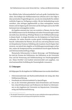 Image of the Page - 287 - in Publikationsberatung an Universitäten - Ein Praxisleitfaden zum Aufbau publikationsunterstützender Services