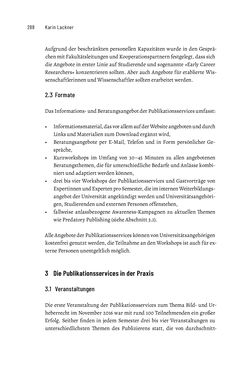 Image of the Page - 288 - in Publikationsberatung an Universitäten - Ein Praxisleitfaden zum Aufbau publikationsunterstützender Services