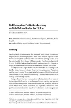 Image of the Page - 295 - in Publikationsberatung an Universitäten - Ein Praxisleitfaden zum Aufbau publikationsunterstützender Services