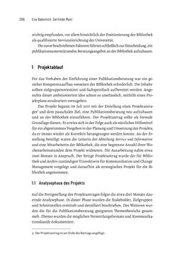 Image of the Page - 296 - in Publikationsberatung an Universitäten - Ein Praxisleitfaden zum Aufbau publikationsunterstützender Services