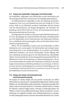 Image of the Page - 297 - in Publikationsberatung an Universitäten - Ein Praxisleitfaden zum Aufbau publikationsunterstützender Services