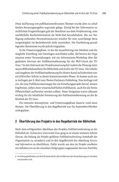 Image of the Page - 299 - in Publikationsberatung an Universitäten - Ein Praxisleitfaden zum Aufbau publikationsunterstützender Services