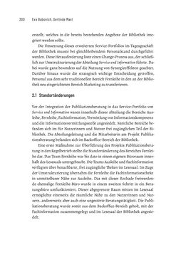 Image of the Page - 300 - in Publikationsberatung an Universitäten - Ein Praxisleitfaden zum Aufbau publikationsunterstützender Services