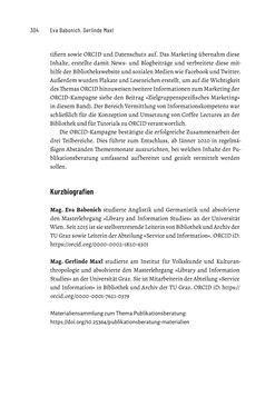 Image of the Page - 304 - in Publikationsberatung an Universitäten - Ein Praxisleitfaden zum Aufbau publikationsunterstützender Services