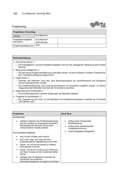 Image of the Page - 306 - in Publikationsberatung an Universitäten - Ein Praxisleitfaden zum Aufbau publikationsunterstützender Services