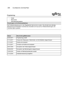 Bild der Seite - 308 - in Publikationsberatung an Universitäten - Ein Praxisleitfaden zum Aufbau publikationsunterstützender Services