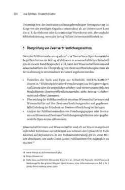 Image of the Page - 320 - in Publikationsberatung an Universitäten - Ein Praxisleitfaden zum Aufbau publikationsunterstützender Services