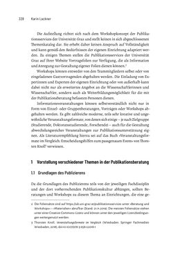 Image of the Page - 328 - in Publikationsberatung an Universitäten - Ein Praxisleitfaden zum Aufbau publikationsunterstützender Services