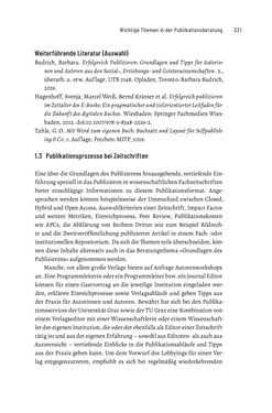 Image of the Page - 331 - in Publikationsberatung an Universitäten - Ein Praxisleitfaden zum Aufbau publikationsunterstützender Services