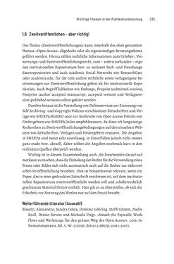 Bild der Seite - 335 - in Publikationsberatung an Universitäten - Ein Praxisleitfaden zum Aufbau publikationsunterstützender Services