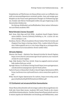 Bild der Seite - 341 - in Publikationsberatung an Universitäten - Ein Praxisleitfaden zum Aufbau publikationsunterstützender Services