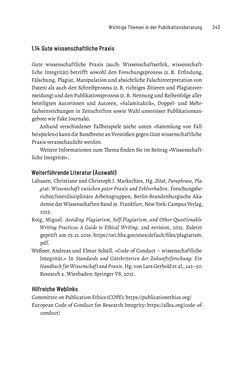 Bild der Seite - 343 - in Publikationsberatung an Universitäten - Ein Praxisleitfaden zum Aufbau publikationsunterstützender Services