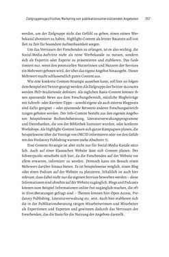 Image of the Page - 357 - in Publikationsberatung an Universitäten - Ein Praxisleitfaden zum Aufbau publikationsunterstützender Services