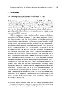 Image of the Page - 359 - in Publikationsberatung an Universitäten - Ein Praxisleitfaden zum Aufbau publikationsunterstützender Services