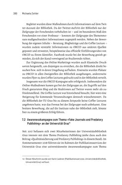 Image of the Page - 360 - in Publikationsberatung an Universitäten - Ein Praxisleitfaden zum Aufbau publikationsunterstützender Services