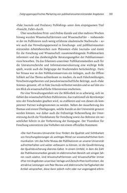 Image of the Page - 361 - in Publikationsberatung an Universitäten - Ein Praxisleitfaden zum Aufbau publikationsunterstützender Services