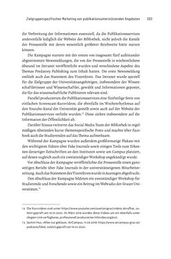 Image of the Page - 363 - in Publikationsberatung an Universitäten - Ein Praxisleitfaden zum Aufbau publikationsunterstützender Services