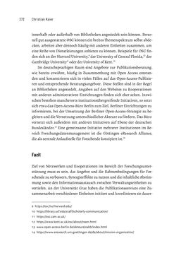 Image of the Page - 372 - in Publikationsberatung an Universitäten - Ein Praxisleitfaden zum Aufbau publikationsunterstützender Services