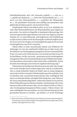 Bild der Seite - 377 - in Publikationsberatung an Universitäten - Ein Praxisleitfaden zum Aufbau publikationsunterstützender Services