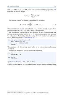Image of the Page - 183 - in Programming for Computations – Python - A Gentle Introduction to Numerical Simulations with Python 3.6, Volume Second Edition