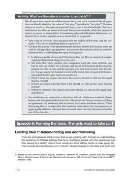 Bild der Seite - 106 - in Reflective Cosmopolitanism - Educating towards inclusive communities through Philosophical Enquiry