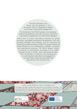 Bild der Seite - Einband hinten - in Reflective Cosmopolitanism - Educating towards inclusive communities through Philosophical Enquiry