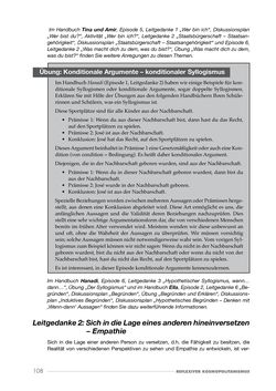 Image of the Page - 108 - in Reflexiver Kosmopolitanismus - Entwicklung einer Forschungsgemeinschaft durch den philosophischen Dialog