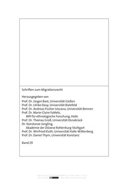 Image of the Page - (000002) - in Regularisierungen irregulär aufhältiger Migrantinnen und Migranten - Deutschland, Österreich und Spanien im Rechtsvergleich