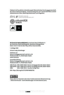 Image of the Page - (000004) - in Regularisierungen irregulär aufhältiger Migrantinnen und Migranten - Deutschland, Österreich und Spanien im Rechtsvergleich