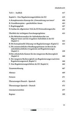Bild der Seite - 13 - in Regularisierungen irregulär aufhältiger Migrantinnen und Migranten - Deutschland, Österreich und Spanien im Rechtsvergleich