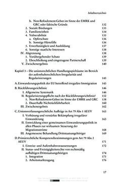 Bild der Seite - 17 - in Regularisierungen irregulär aufhältiger Migrantinnen und Migranten - Deutschland, Österreich und Spanien im Rechtsvergleich