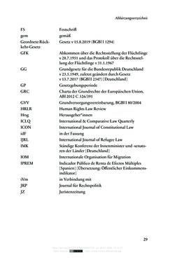 Image of the Page - 29 - in Regularisierungen irregulär aufhältiger Migrantinnen und Migranten - Deutschland, Österreich und Spanien im Rechtsvergleich