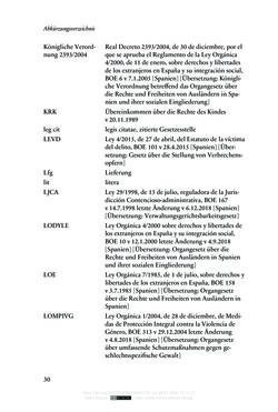Image of the Page - 30 - in Regularisierungen irregulär aufhältiger Migrantinnen und Migranten - Deutschland, Österreich und Spanien im Rechtsvergleich