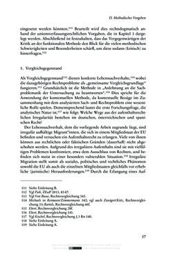 Bild der Seite - 57 - in Regularisierungen irregulär aufhältiger Migrantinnen und Migranten - Deutschland, Österreich und Spanien im Rechtsvergleich